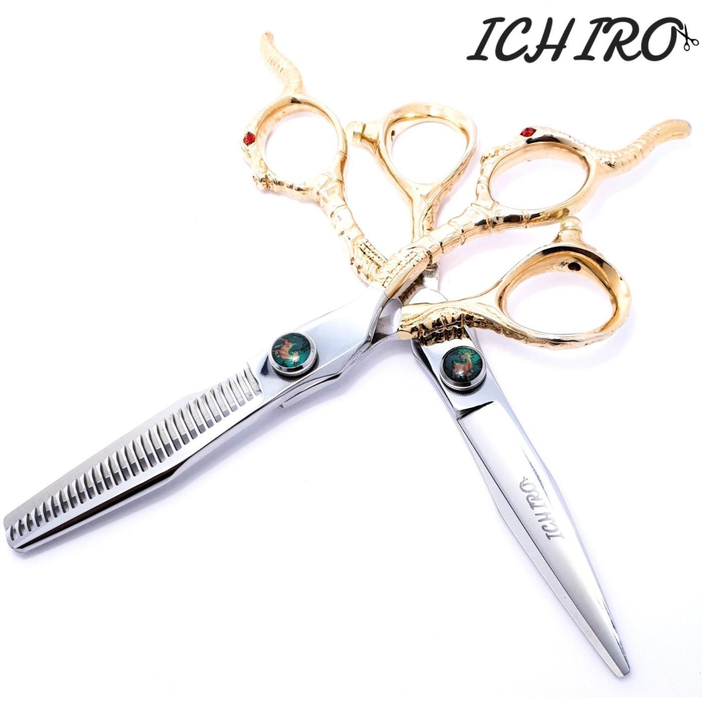 Ichiro Ножницы для волос дракона: ножницы для стрижки и профилирования, гребни для укладки волос.