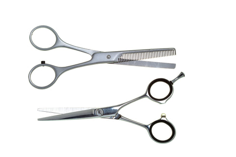 Hairdressing cutting and thinning scissors