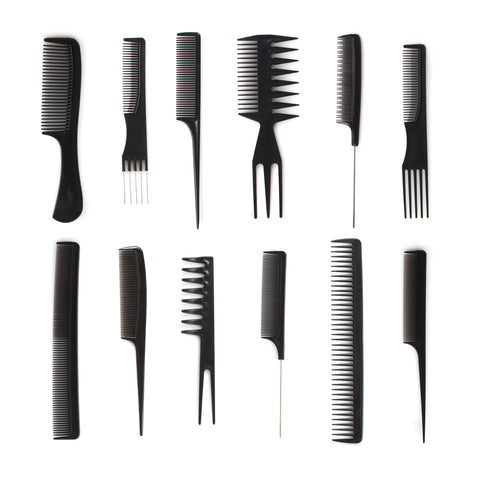 Hair combs for styling and cutting