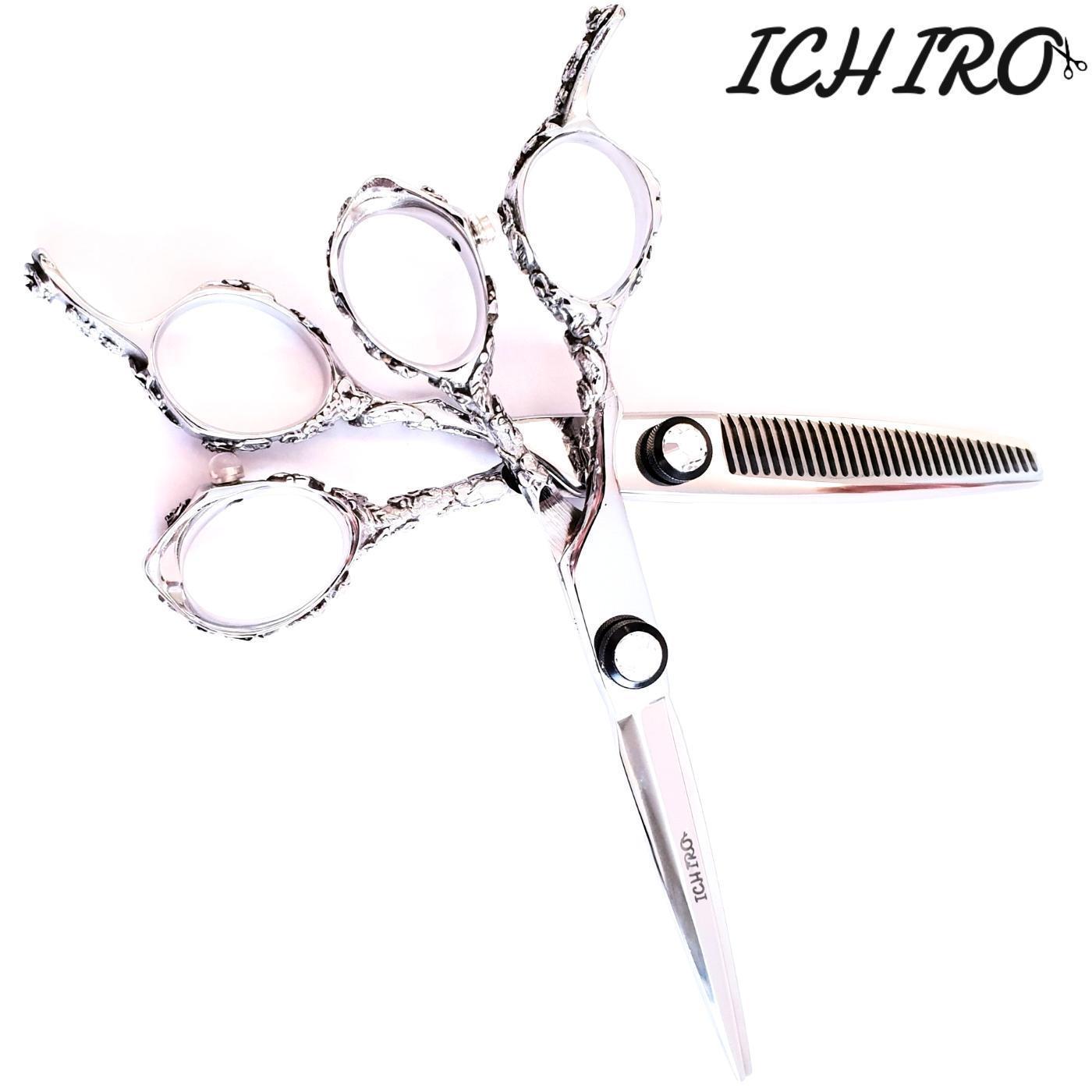 Ichiro Rose Left Hair Cutting & Thinning Shears Set + Hair Comb