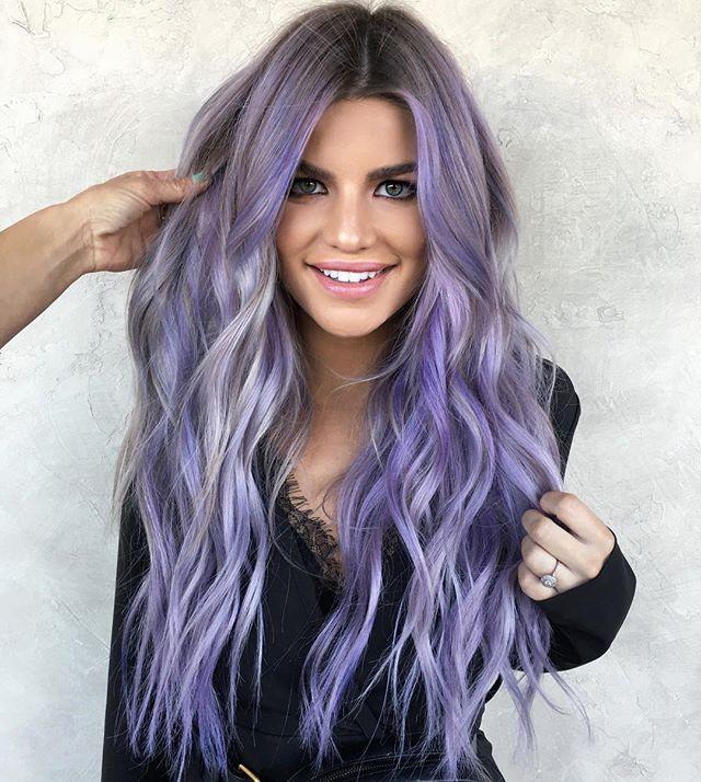 crazy purple hair wig