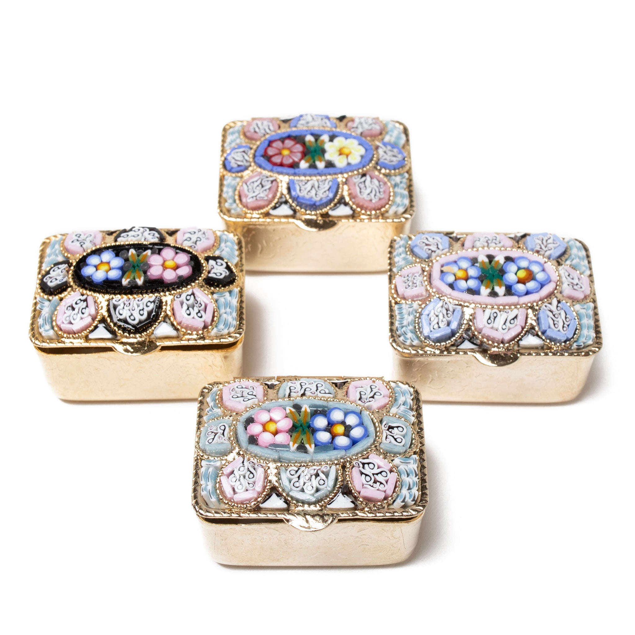 Murano Glass Mosaic Pill Box - Rectangular