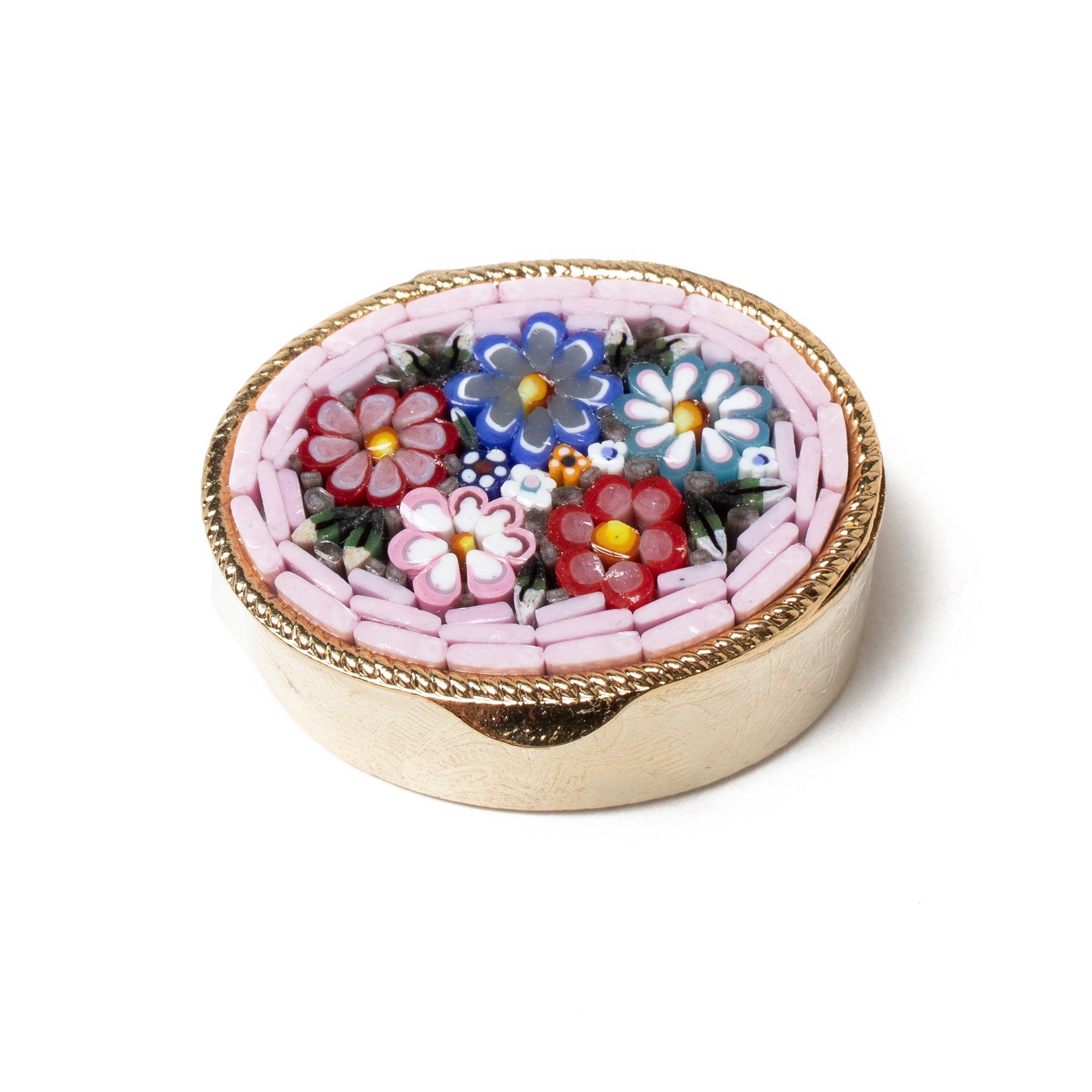 Murano Glass Mosaic Pill Box - Oval