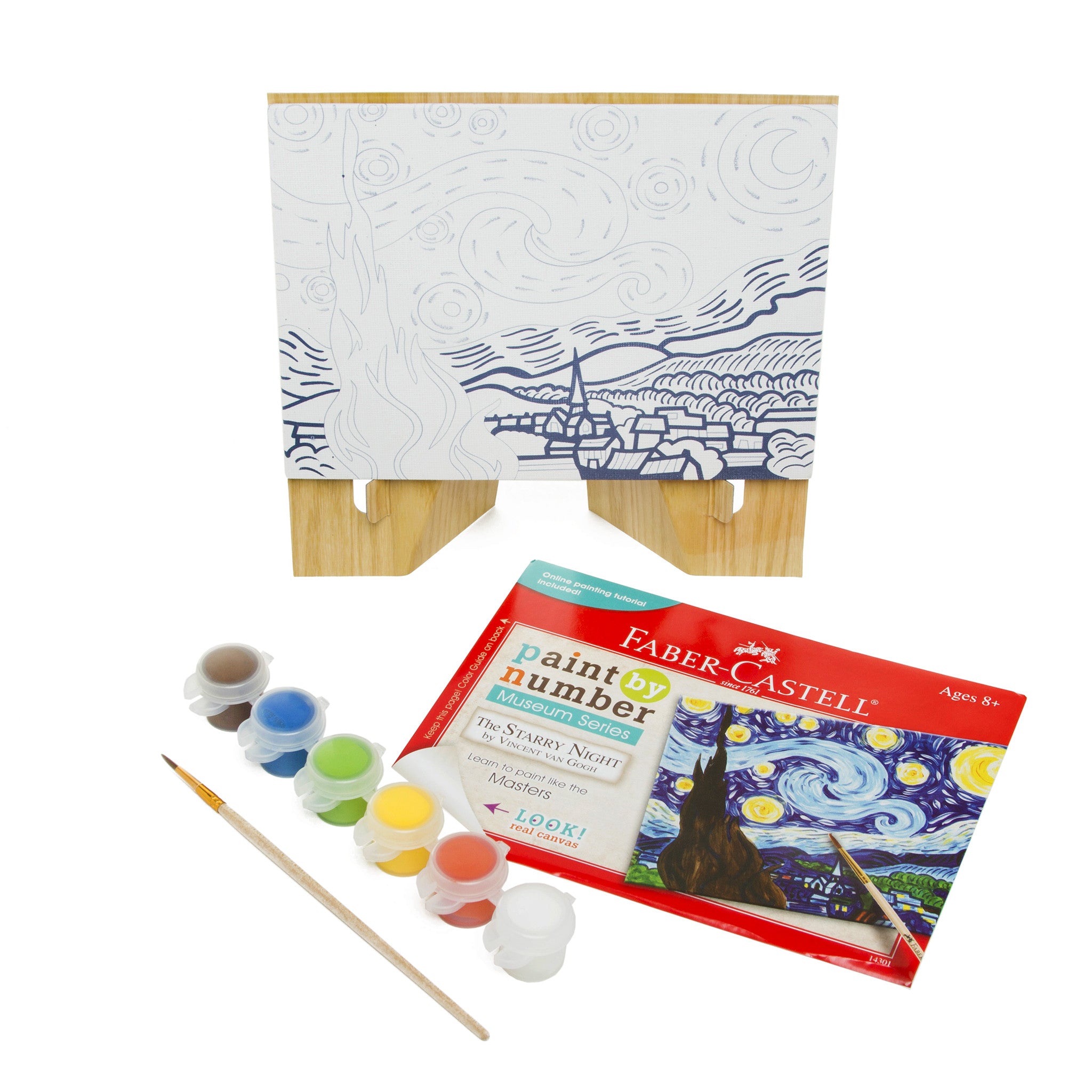 Paint-by-Number Guided Art Set - Starry Night by Vincent Van Gogh