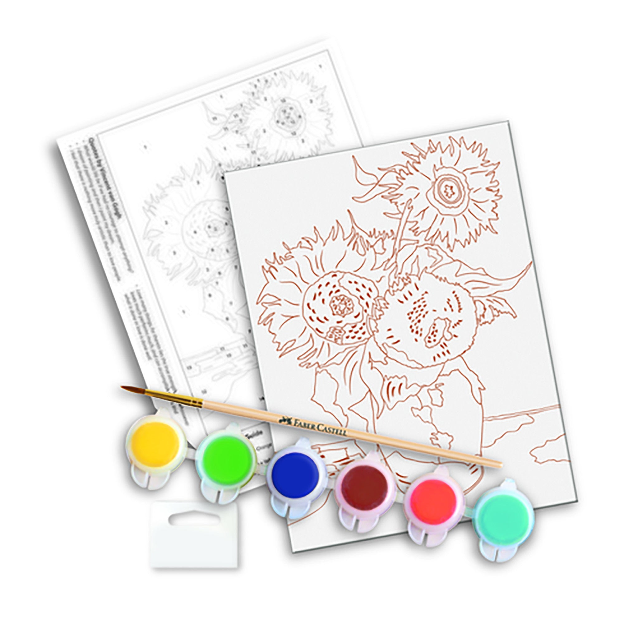 Paint-by-Number Guided Art Set - Van Gogh's Sunflowers