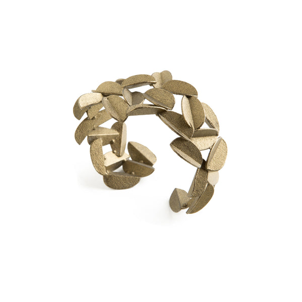 3D Printed Gold Leaves Cuff Bracelet – The Getty Store