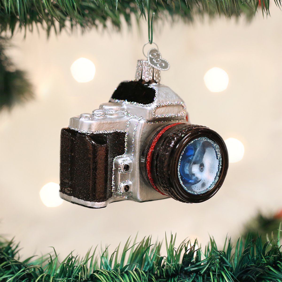 Handblown Glass Ornament - Camera