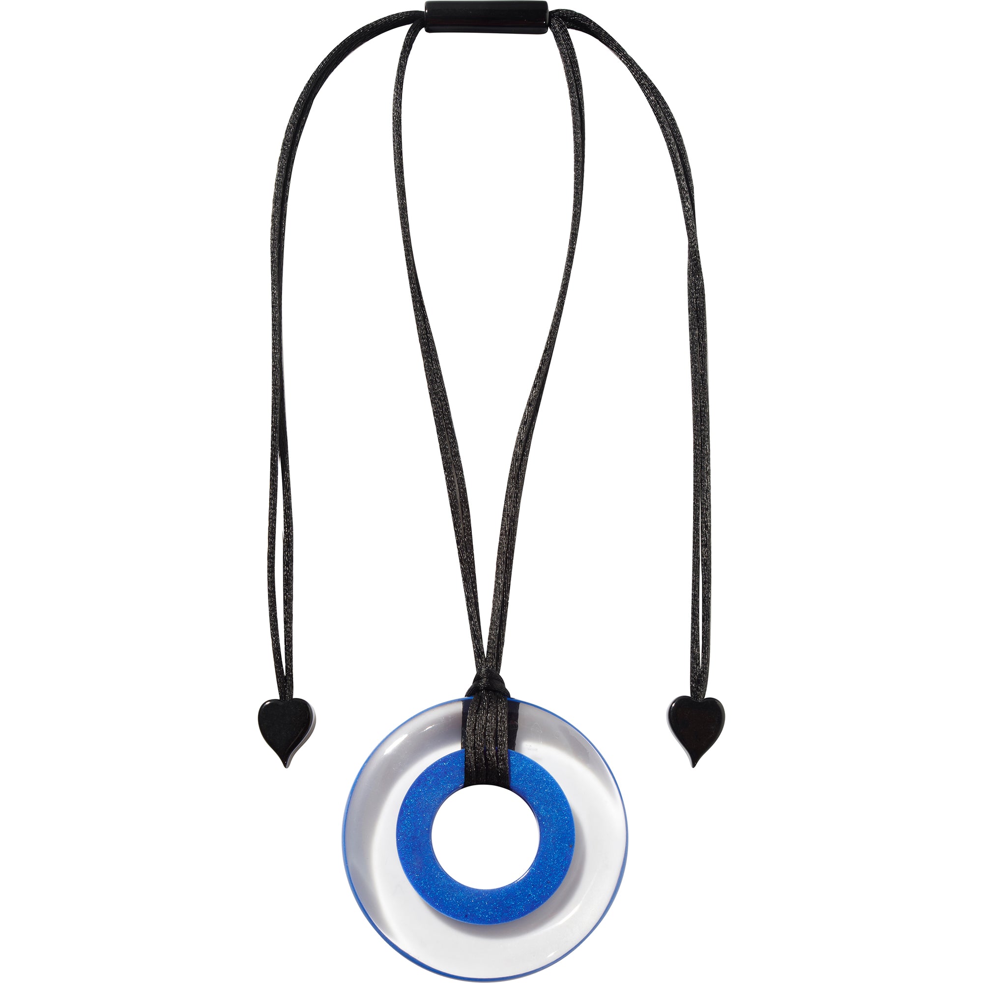 Eco-Resin Necklace - Blue Cube, Colombia - Women's Peace Collection