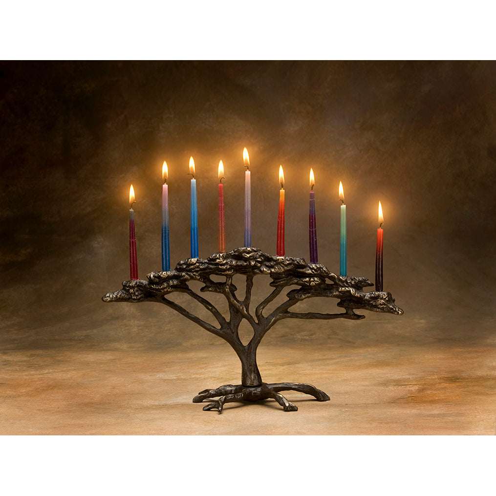 Bronze Tree of Life Menorah