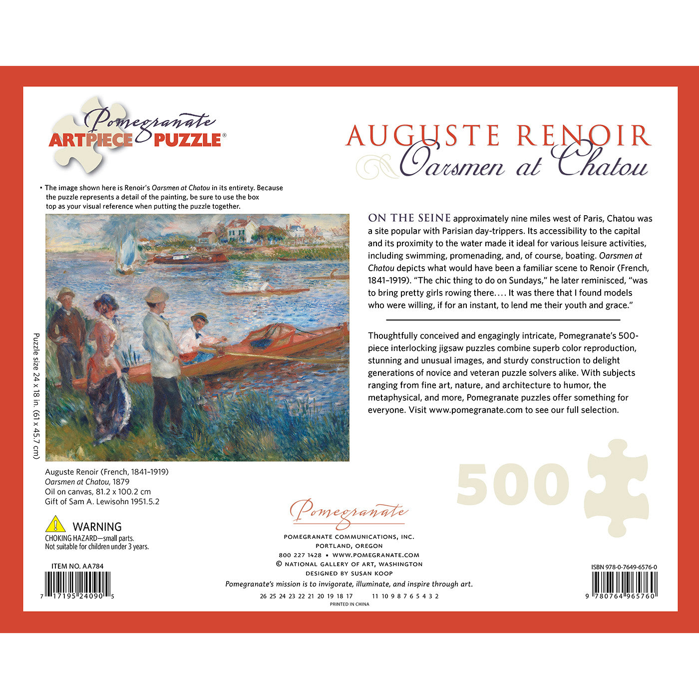 Renoir's Oarsmen at Chatou Puzzle - 500 Pieces