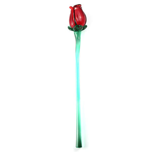 Single Art Glass Rose Red Getty Museum Store