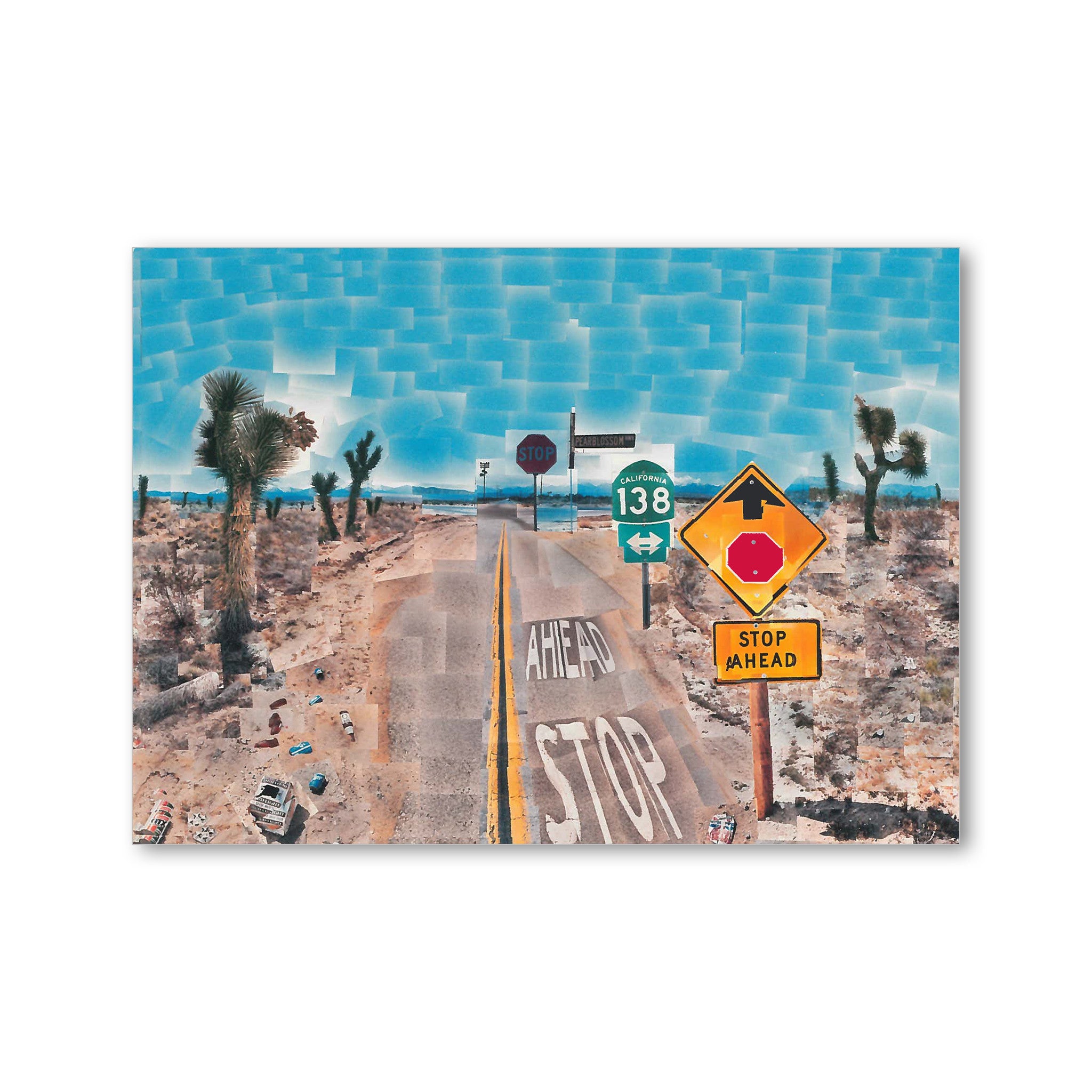 Hockney  - Pearblossom Hwy., 11-18th April 1986, #2 - Postcard