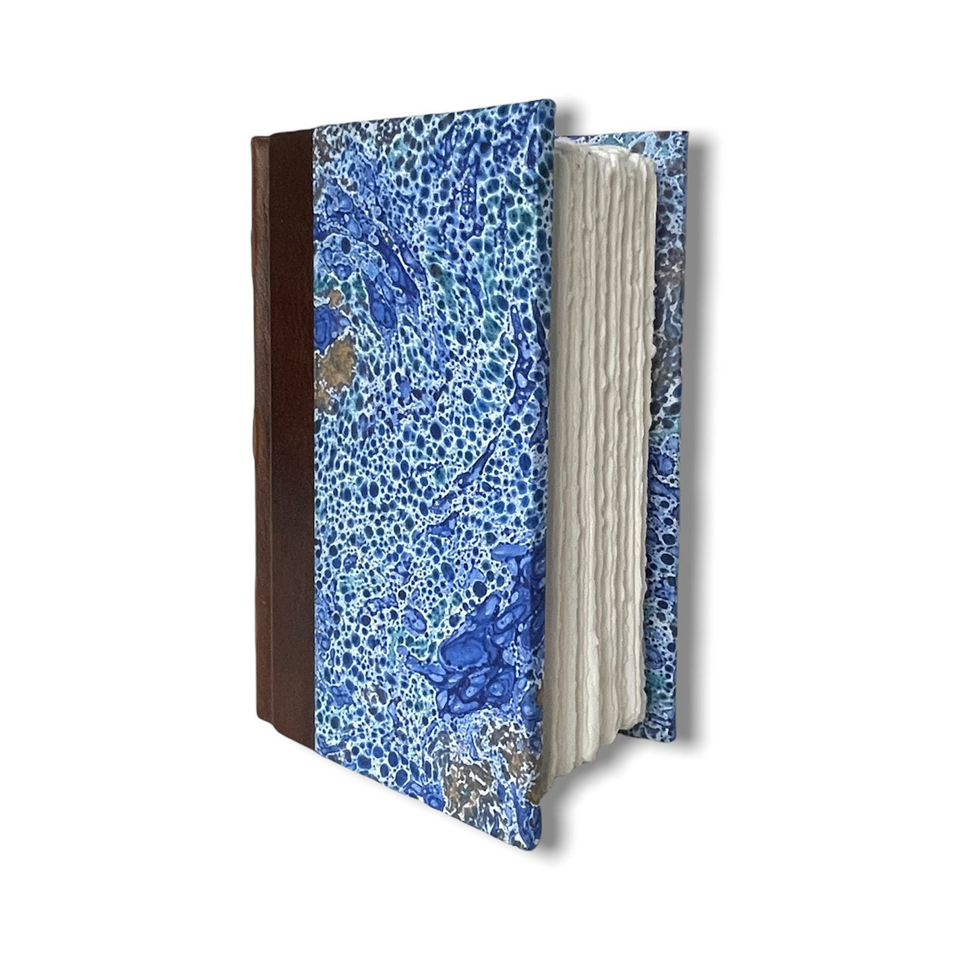 Blue Leather Marble Sketchbook