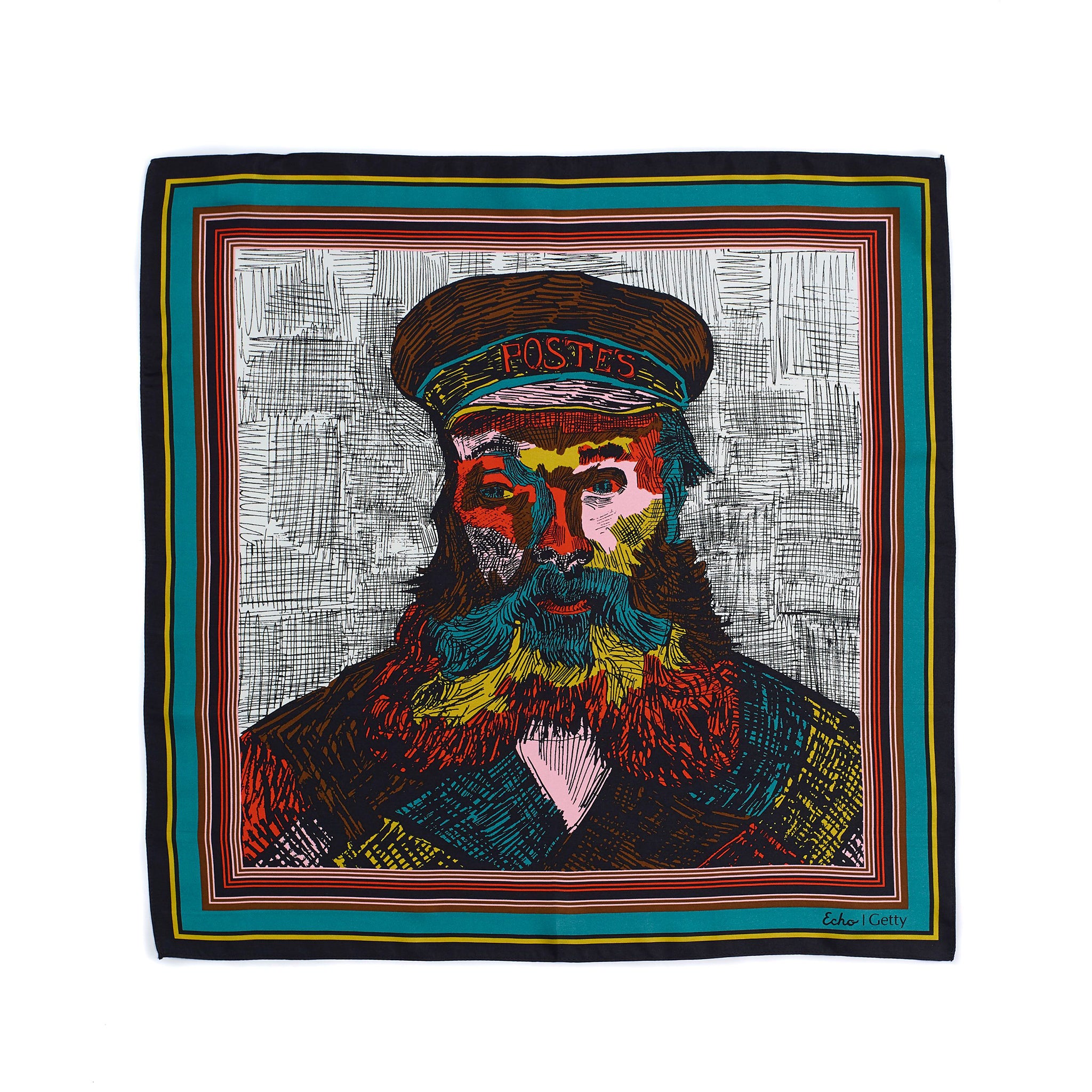 Van Gogh Portrait of Joseph Roulin Silk Neckerchief Scarf