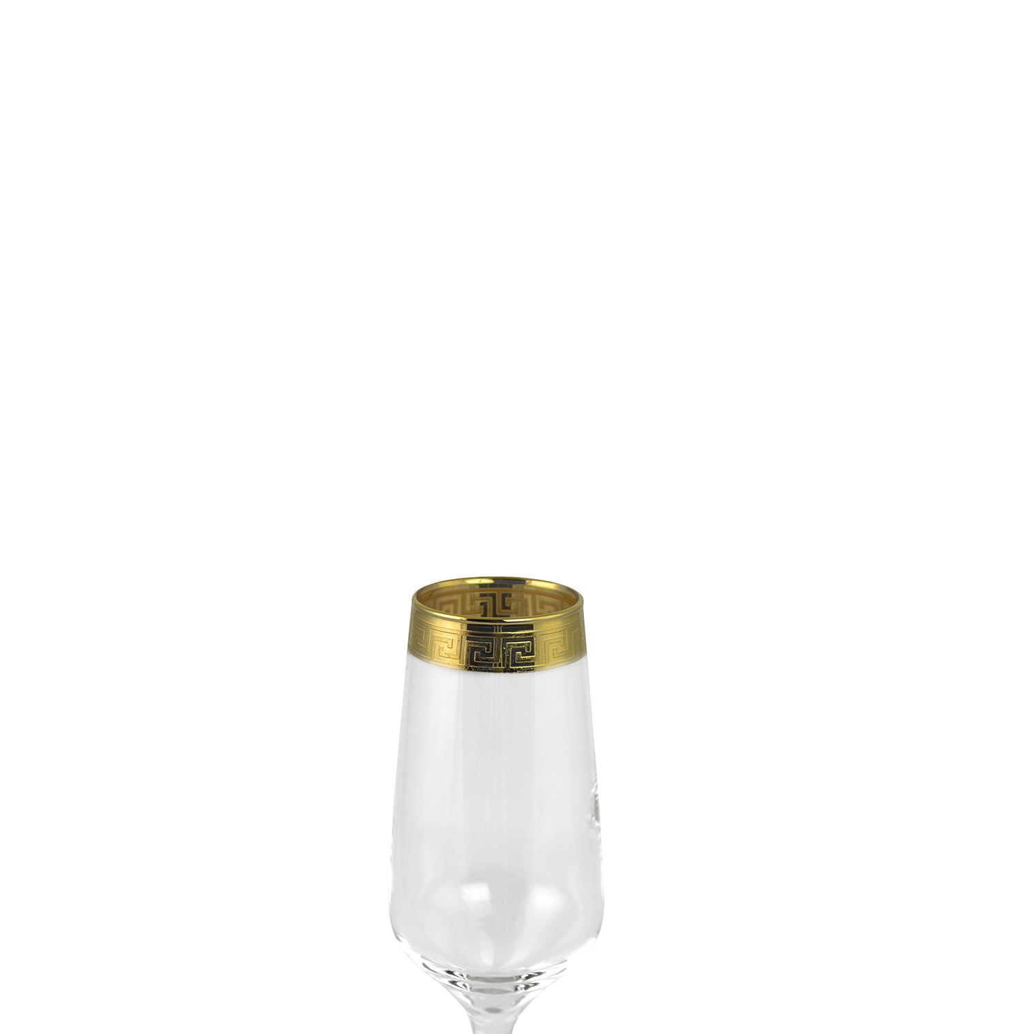 Champagne Flute - Greek Key Design