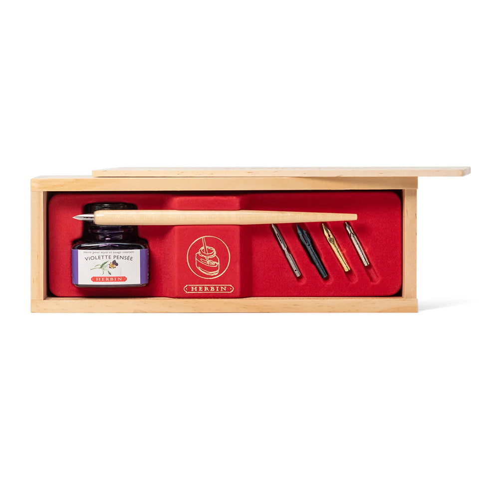 Calligraphy Wooden Box Gift Set