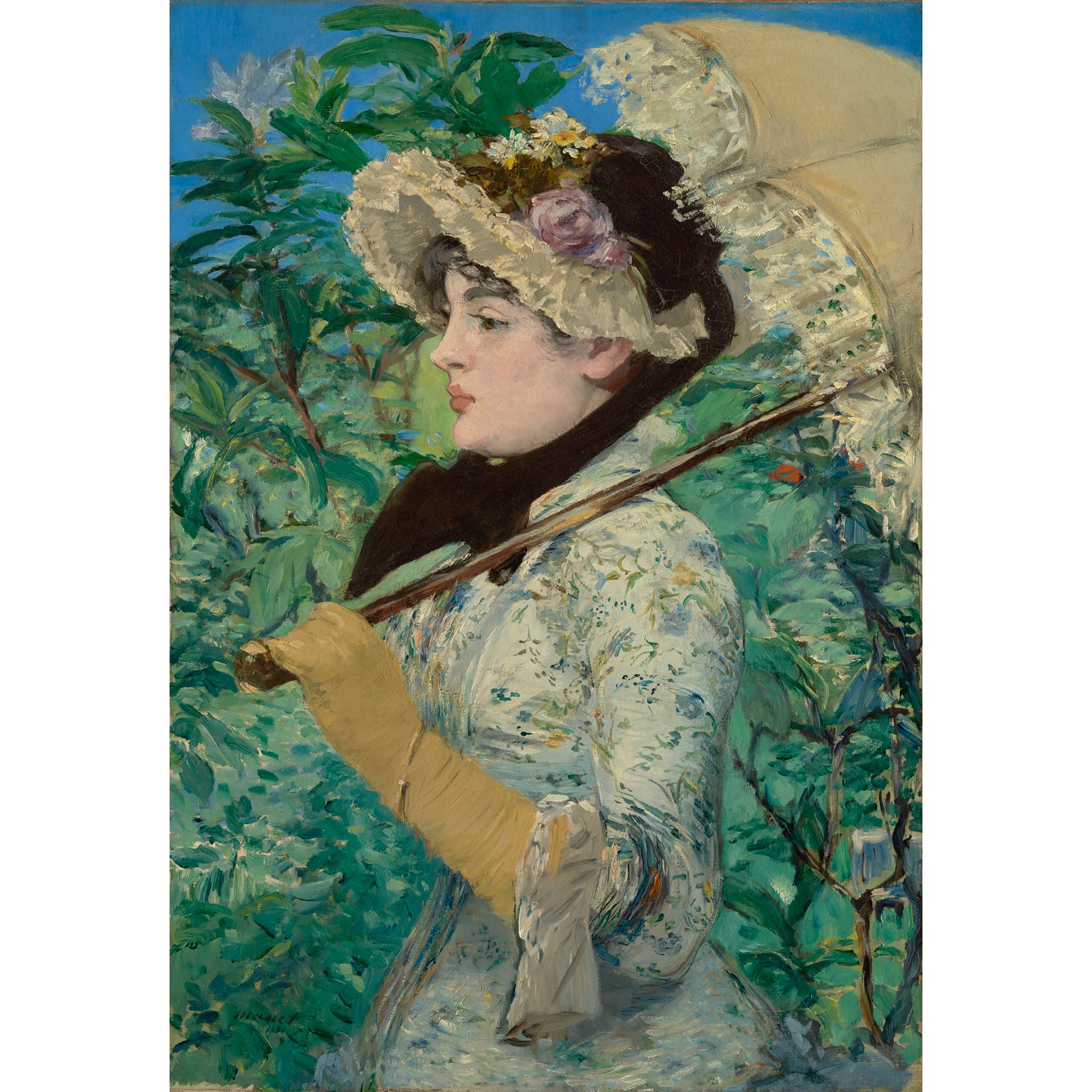 Cosmetics Bag featuring Manet's Jeanne Spring by Gabs, Italy