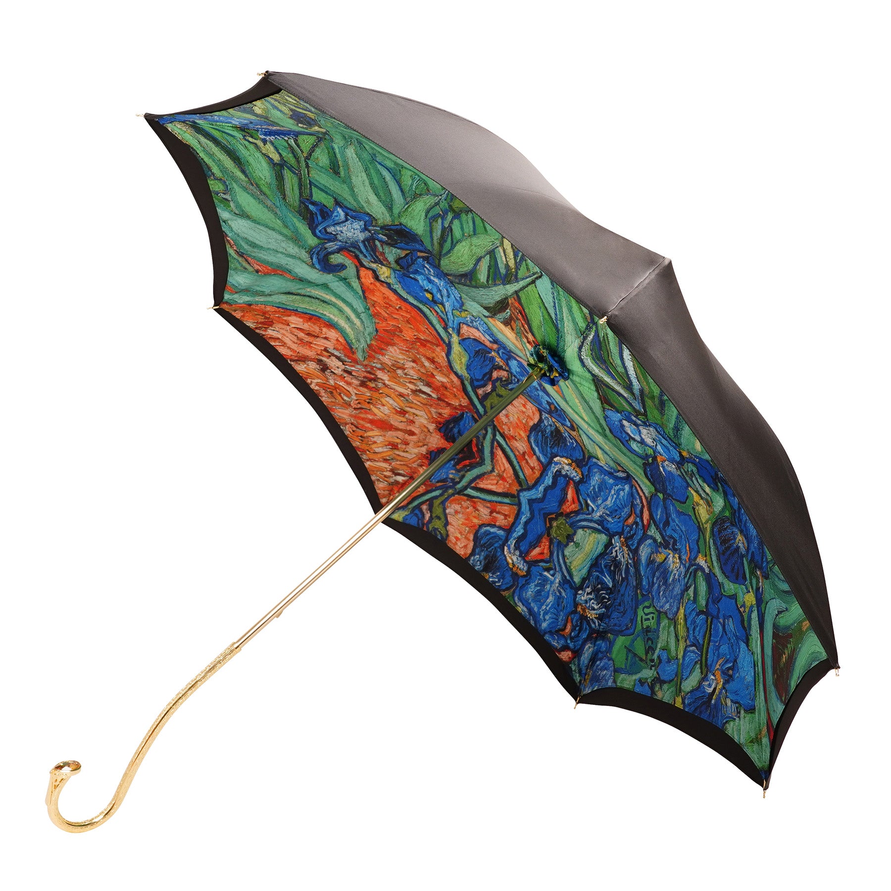 Van Gogh Irises Umbrella - Black