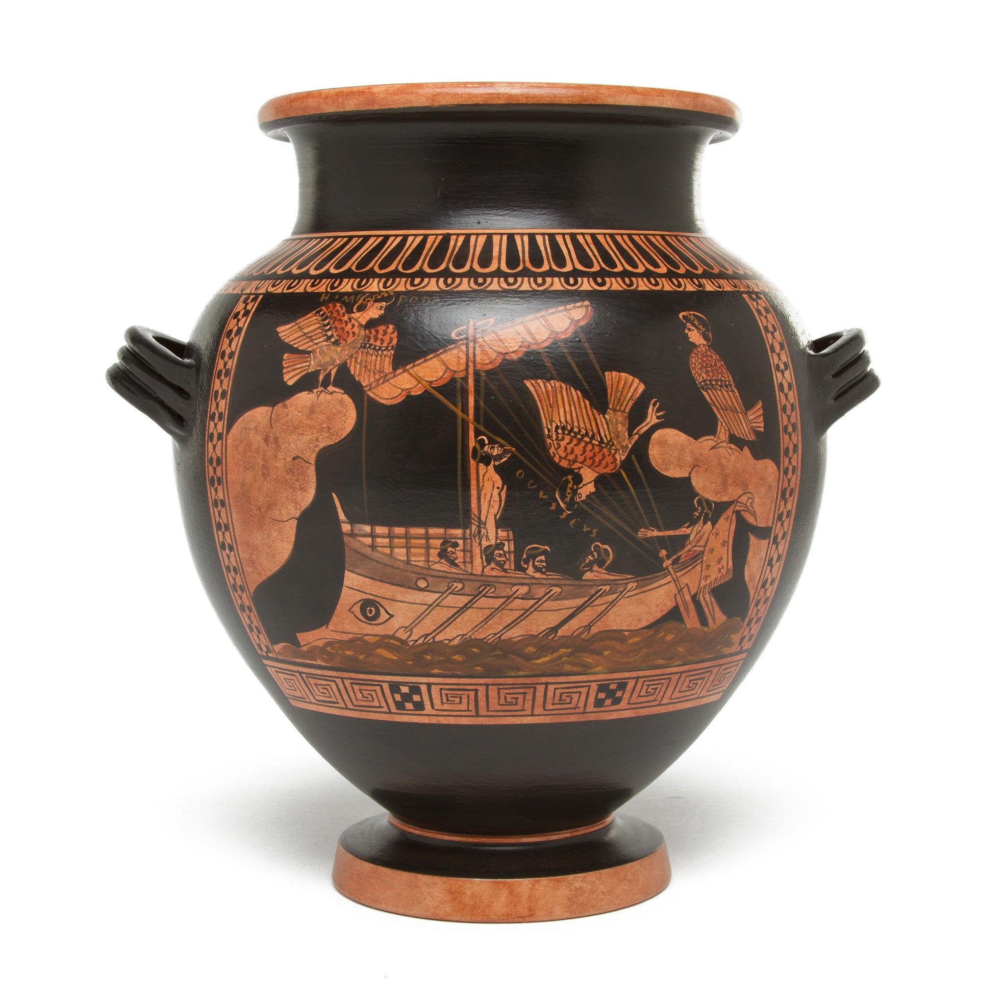 Greek Stamnos Vase - Odysseus & Sirens - Small