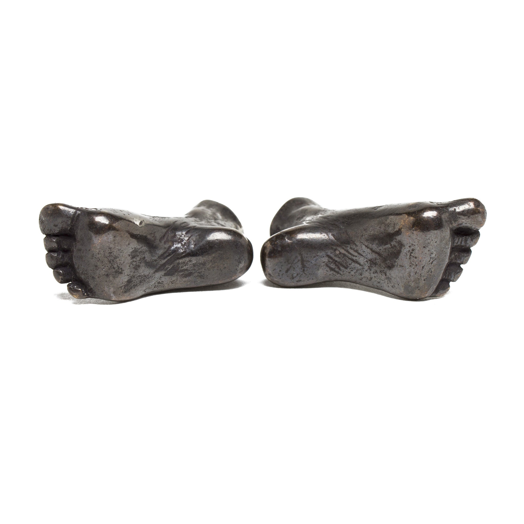 Pair of Miniature Cast Bronze Arched Feet