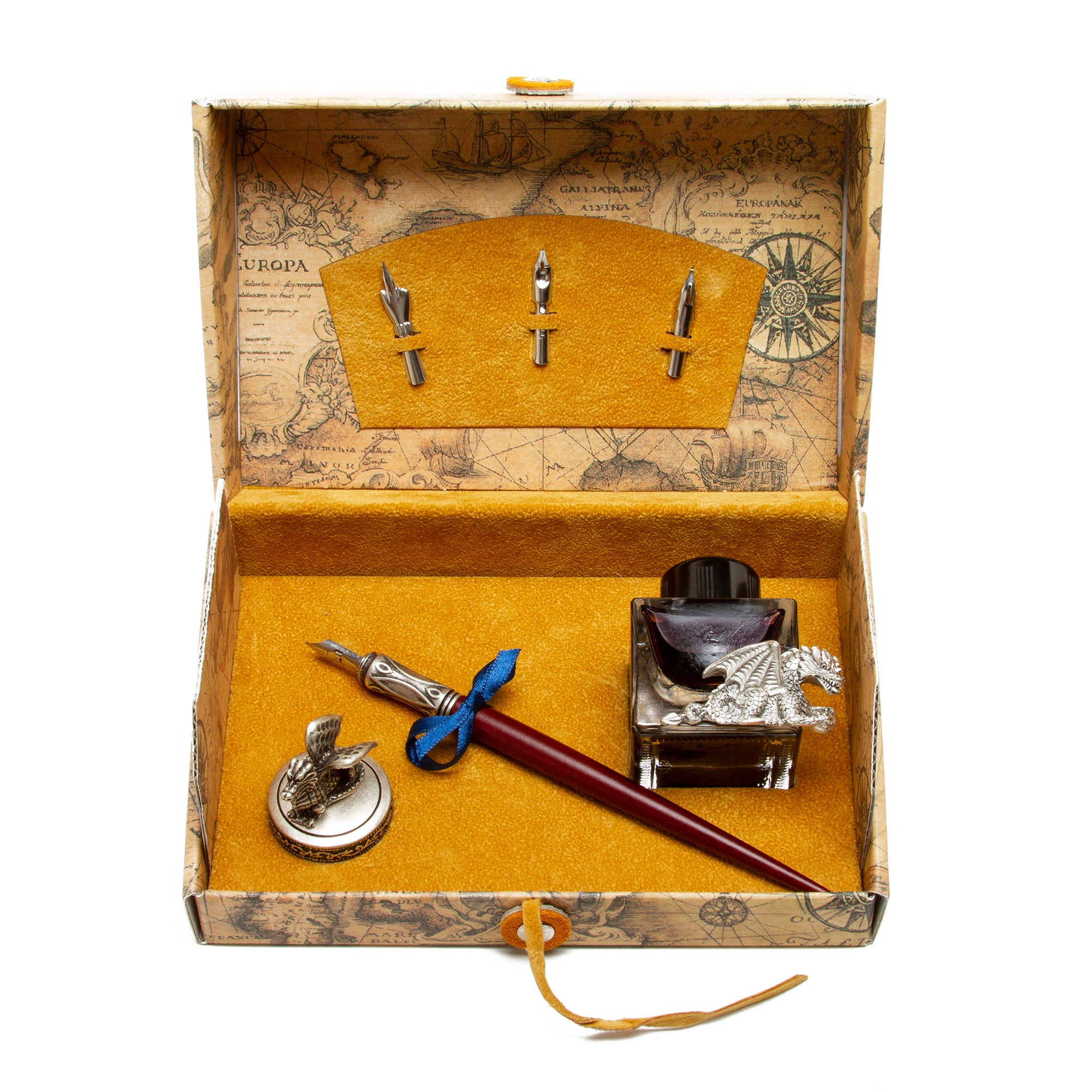 Calligraphy Dip Pen Set with Blotter, Ink and Nibs- Made in Italy