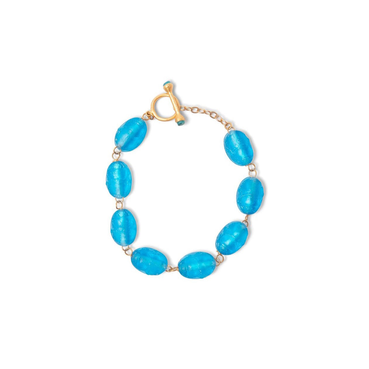 Glass Multi-Scarab Toggle Bracelet