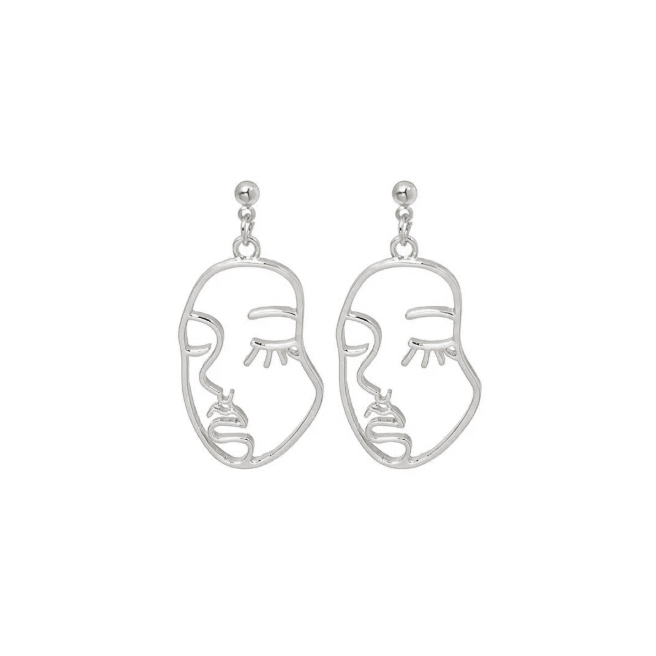 Abstract Portrait Earrings