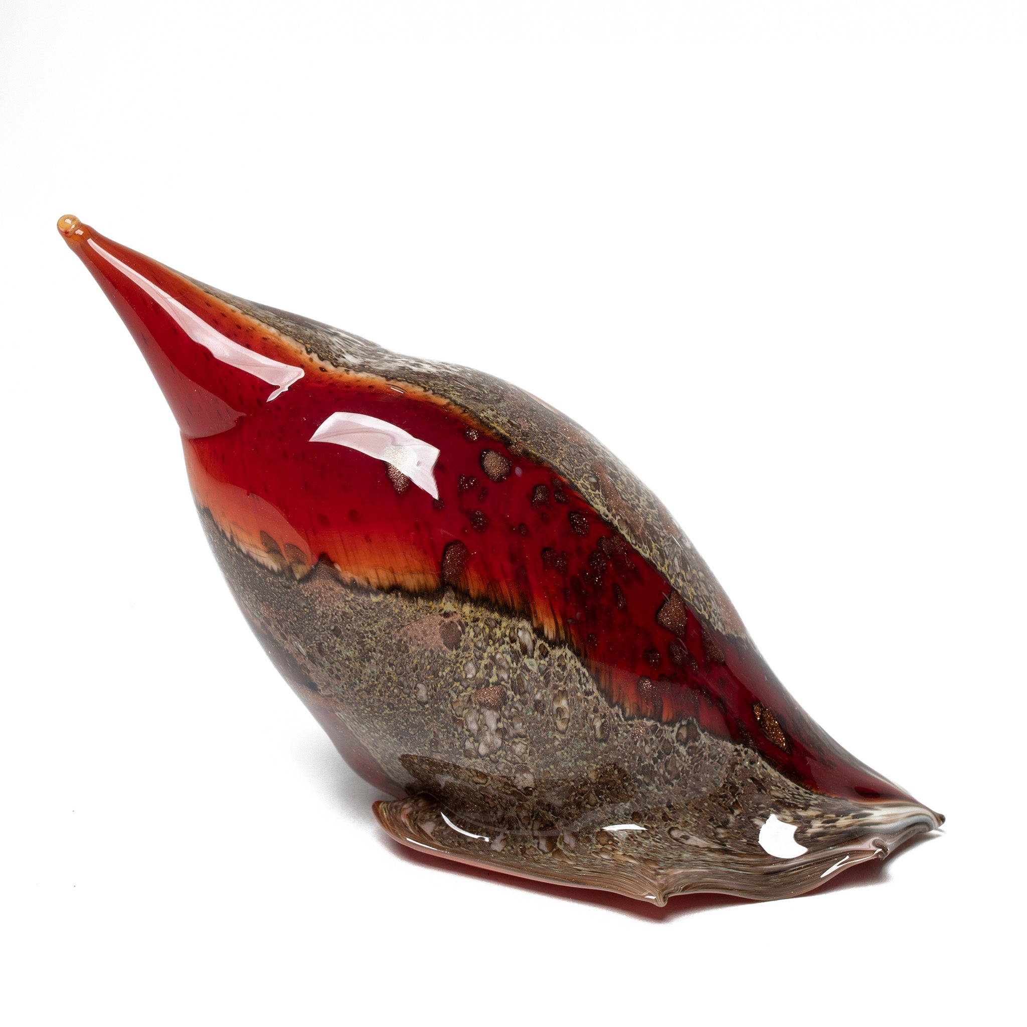 Murano Glass Seashell - Red