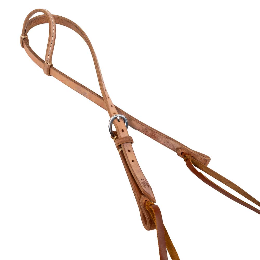 Studded Chocolate Single Ear Short Cheek Headstall with Your