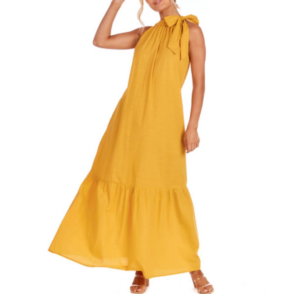 * Mud Pie Julip Maxi Dress - Mustard - FINAL SALE