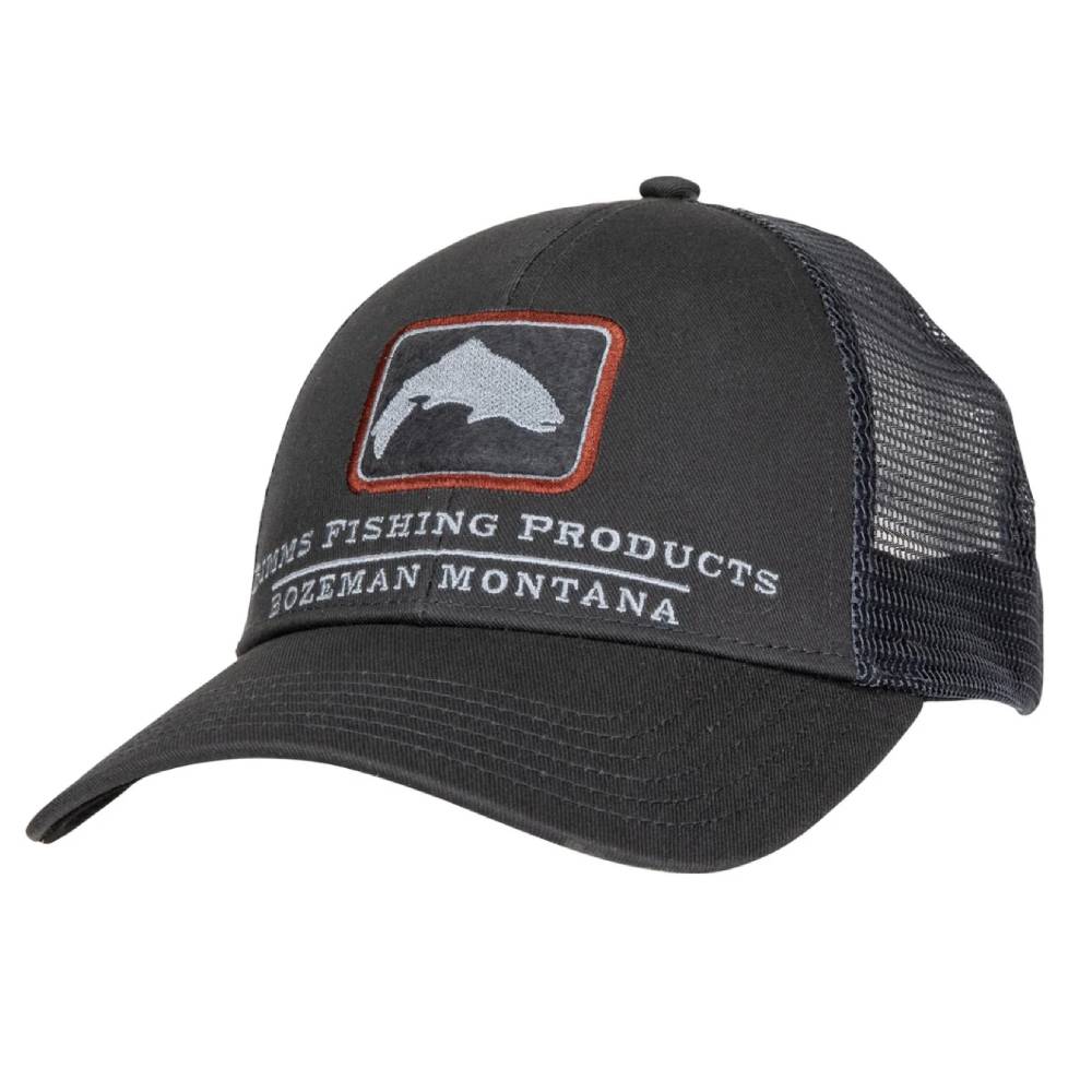 Simms Bass Patch Trucker Cap - Woodland Camo Flame - Teskeys