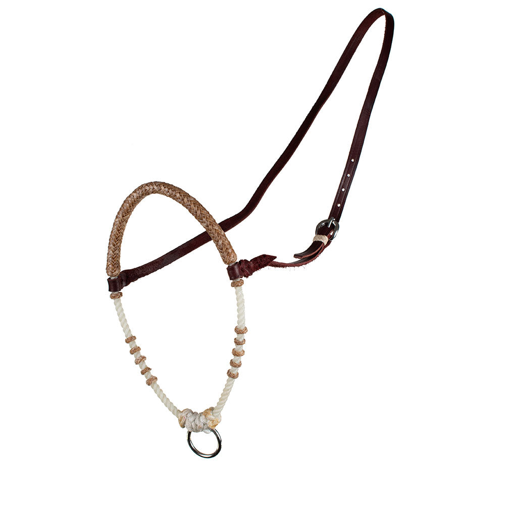 Ranchman's Double Rope Tiedown Noseband w/Rawhide Braid Covered Nose