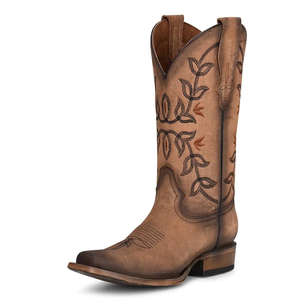 Corral Women's Tall Red Embroidered Snip Toe Western Boots – Boot Country