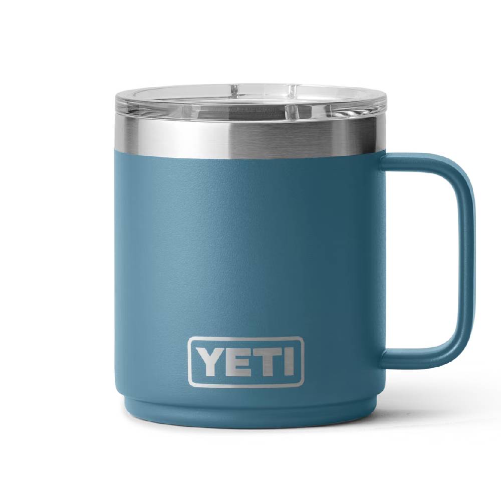 Pre-coated YETI 24oz Mug With Thin Red or Blue Line Flag. 