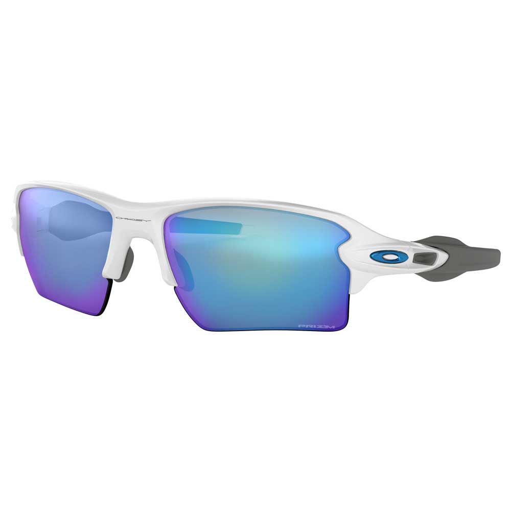 Oakley Flak  XL Polished White w/Prizm Sapphire Injected Sunglasses -  Teskeys