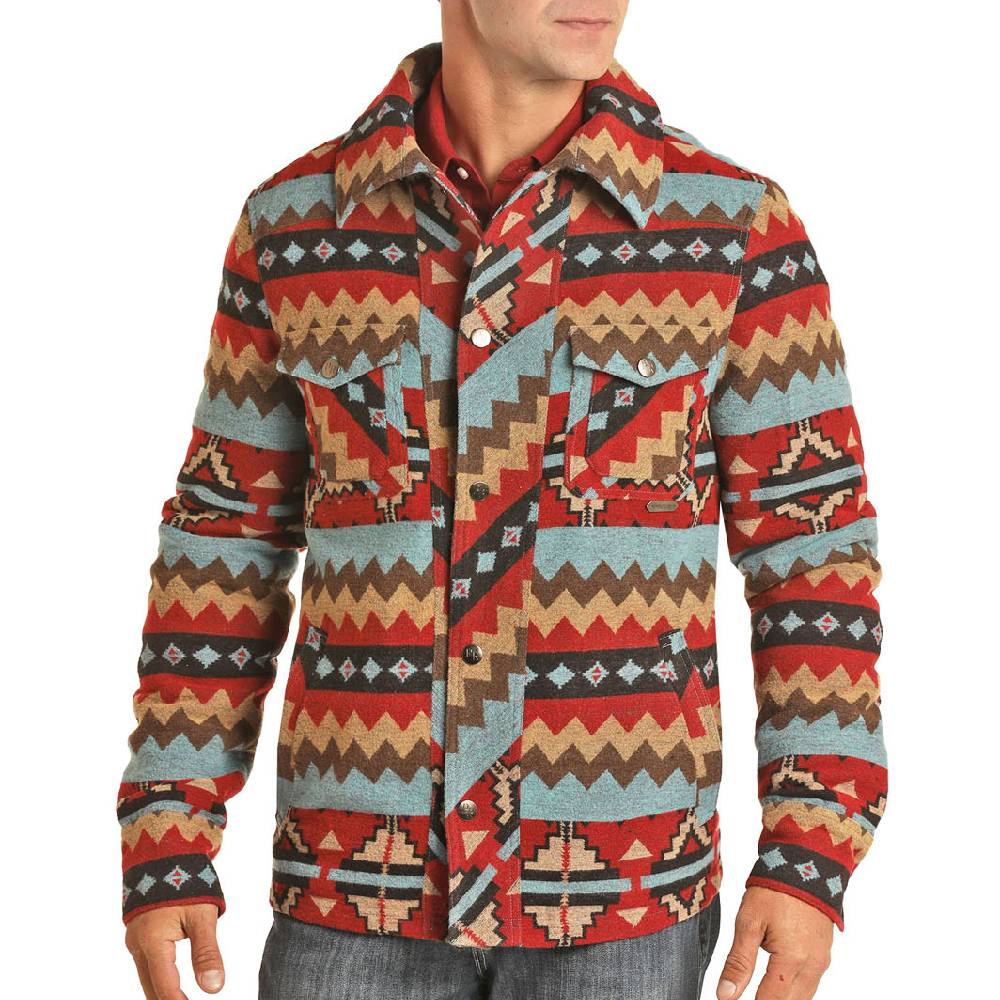 mens aztec wool jacket