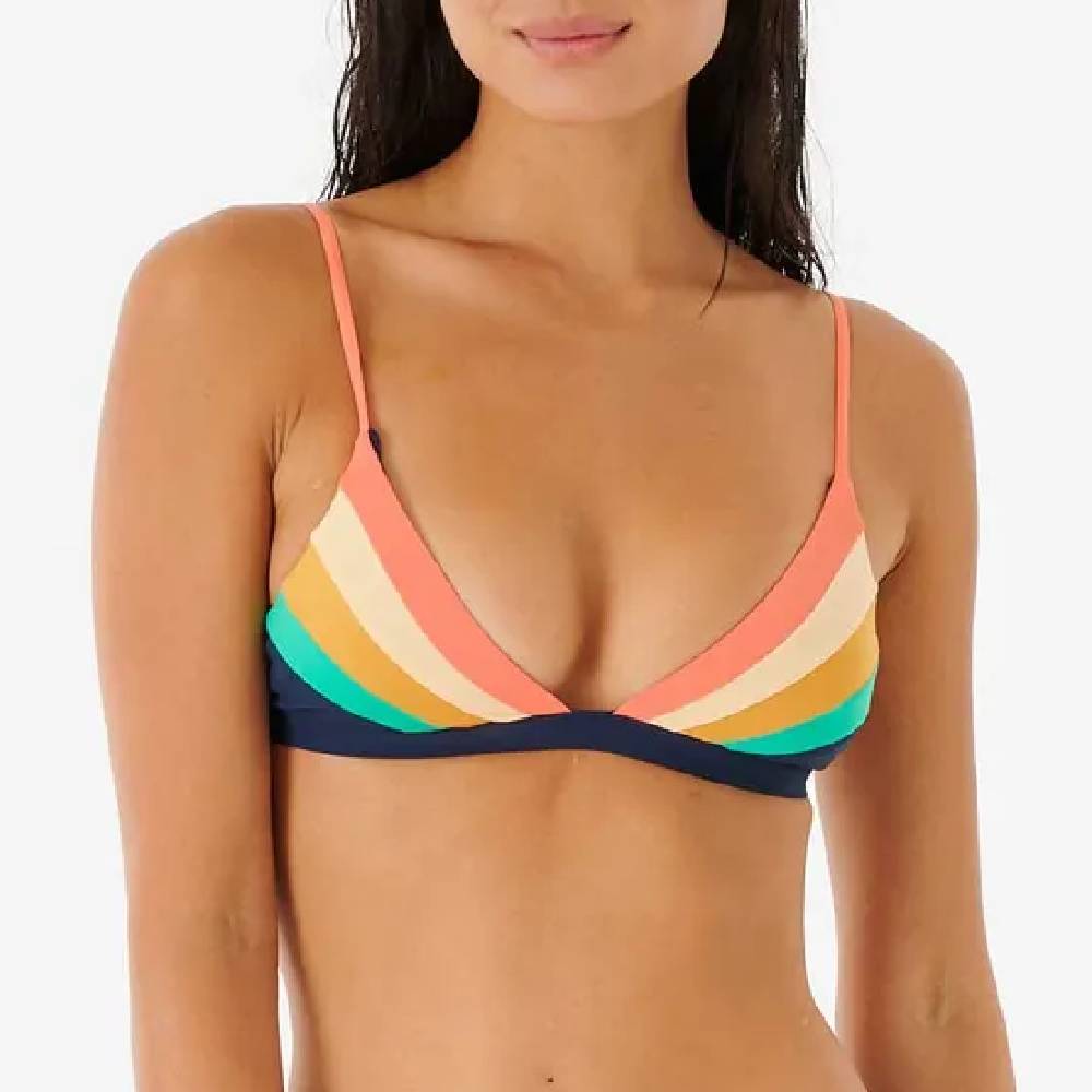 BODY GLOVE CORAL REEF Norah Crop Cami Bikini Top - Multicolor stripes