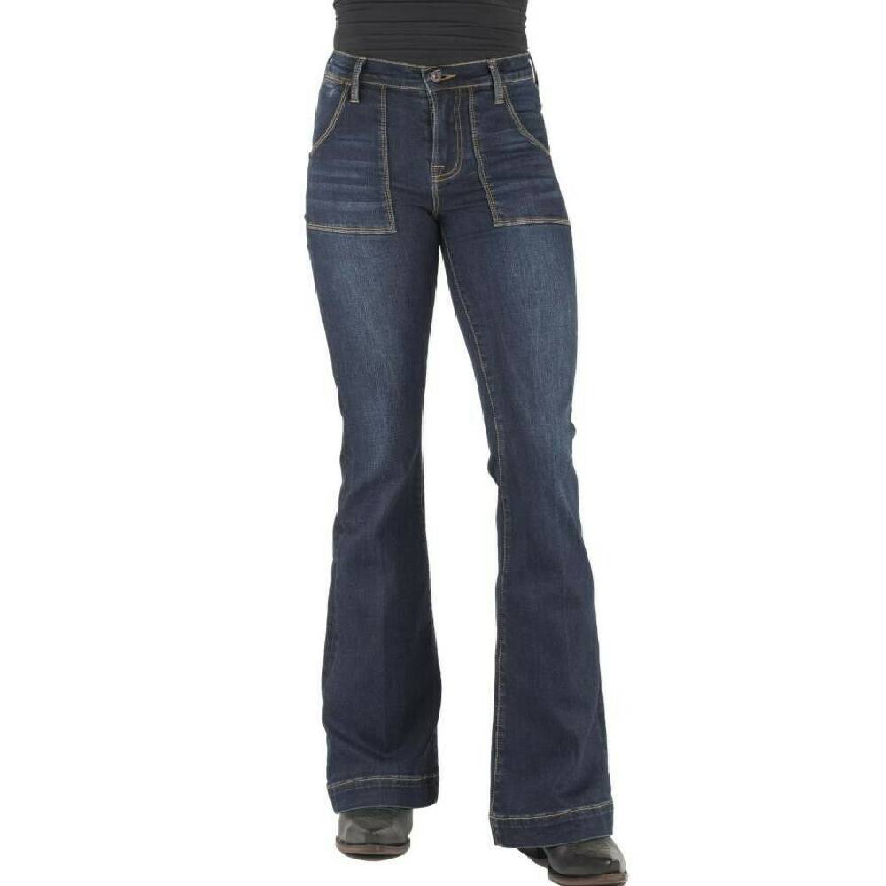 Panhandle Slim Girls Extra Stretch Light Wash Pull-On Bell Bottom