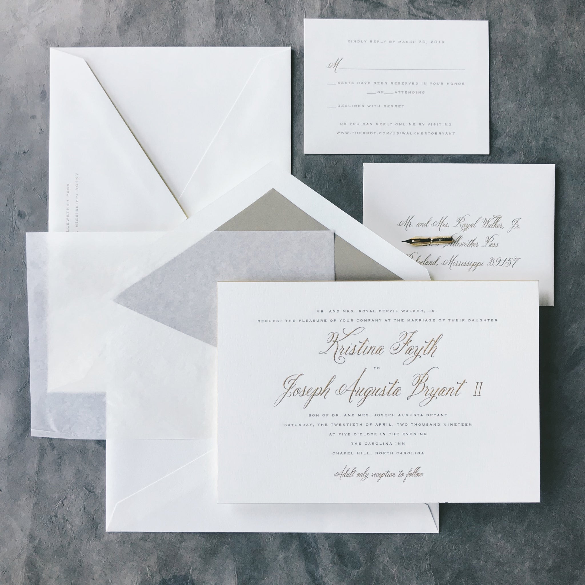 Walker Wedding Invitation - Deposit Listing – Fresh Ink