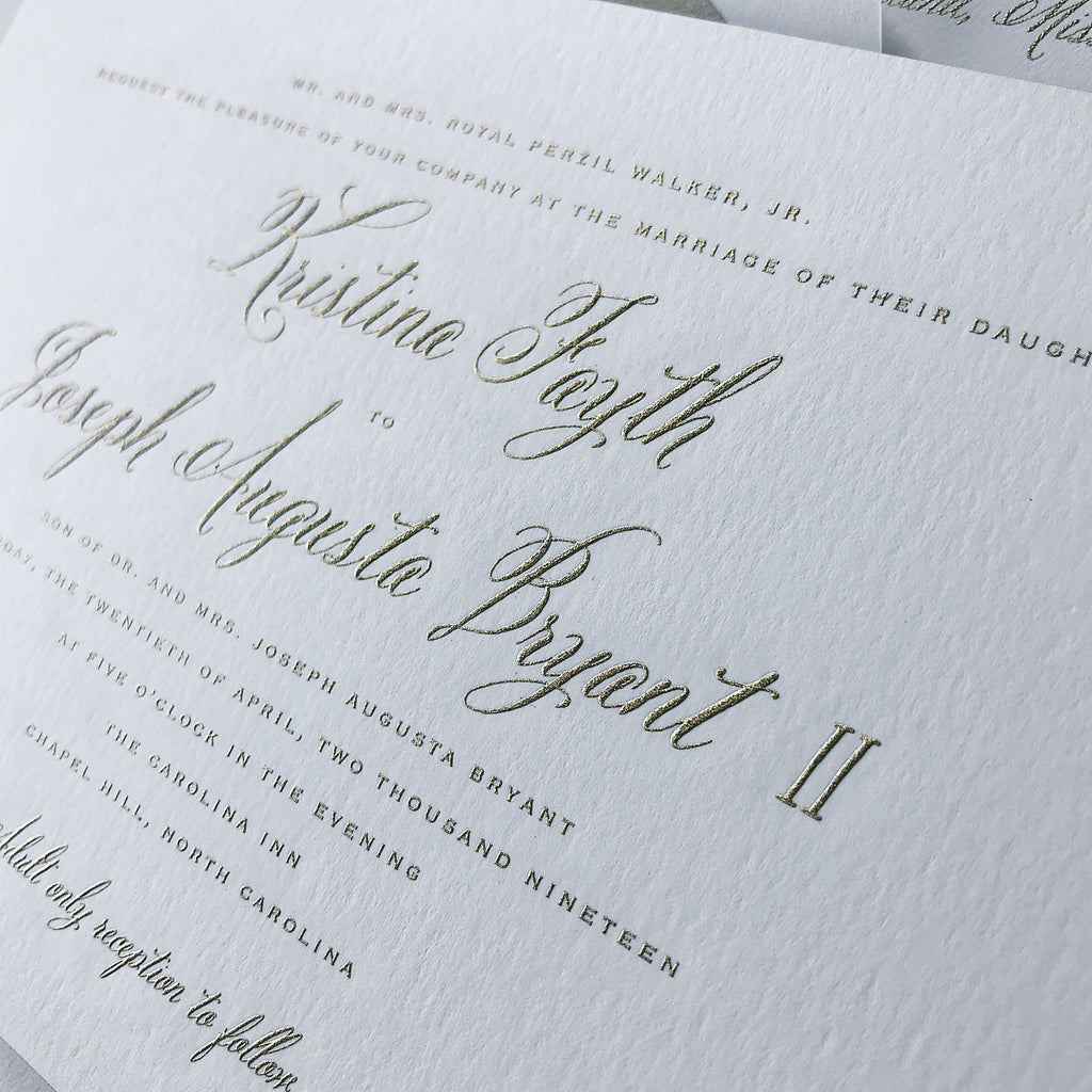 Walker Wedding Invitation - Deposit Listing – Fresh Ink