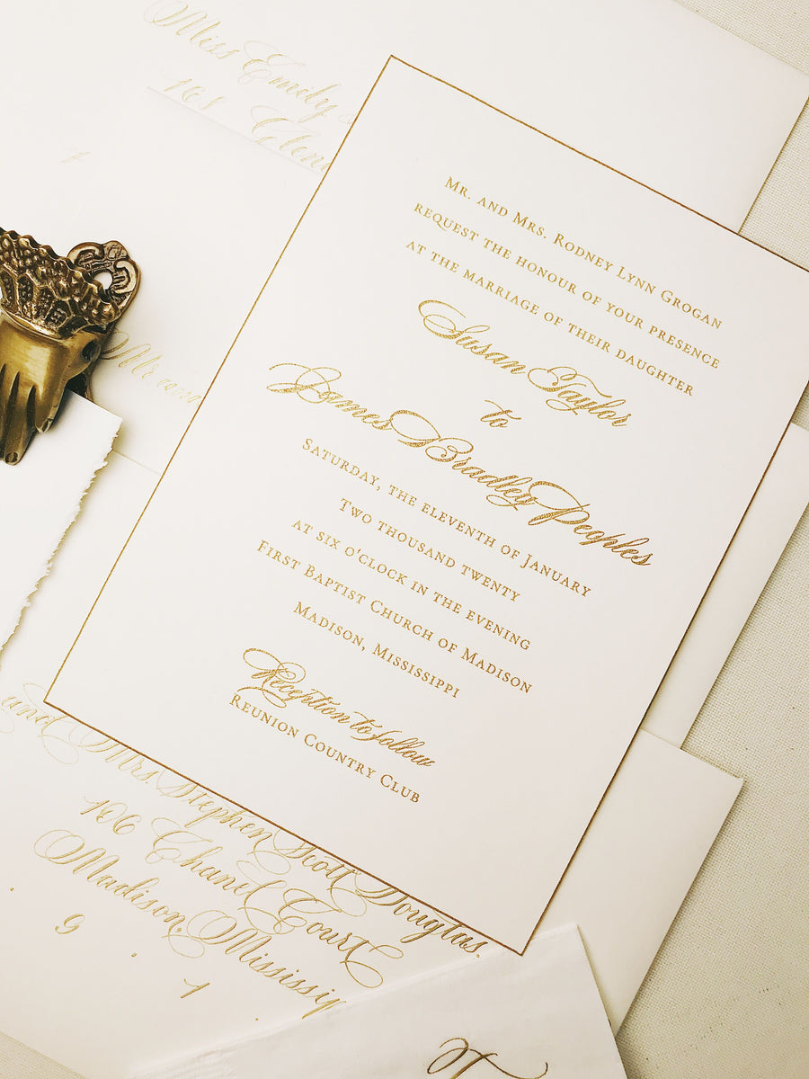 Grogan Wedding Invitation - Deposit Listing – Fresh Ink