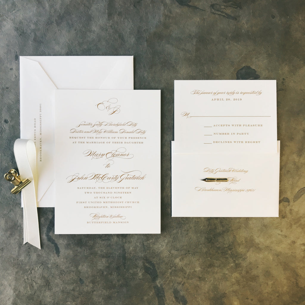 Doty Wedding Invitation - Deposit Listing – Fresh Ink