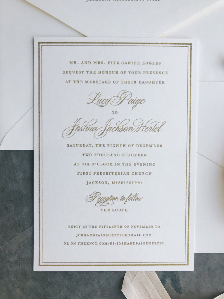 Lucy Wedding Invitation - Deposit Listing – Fresh Ink