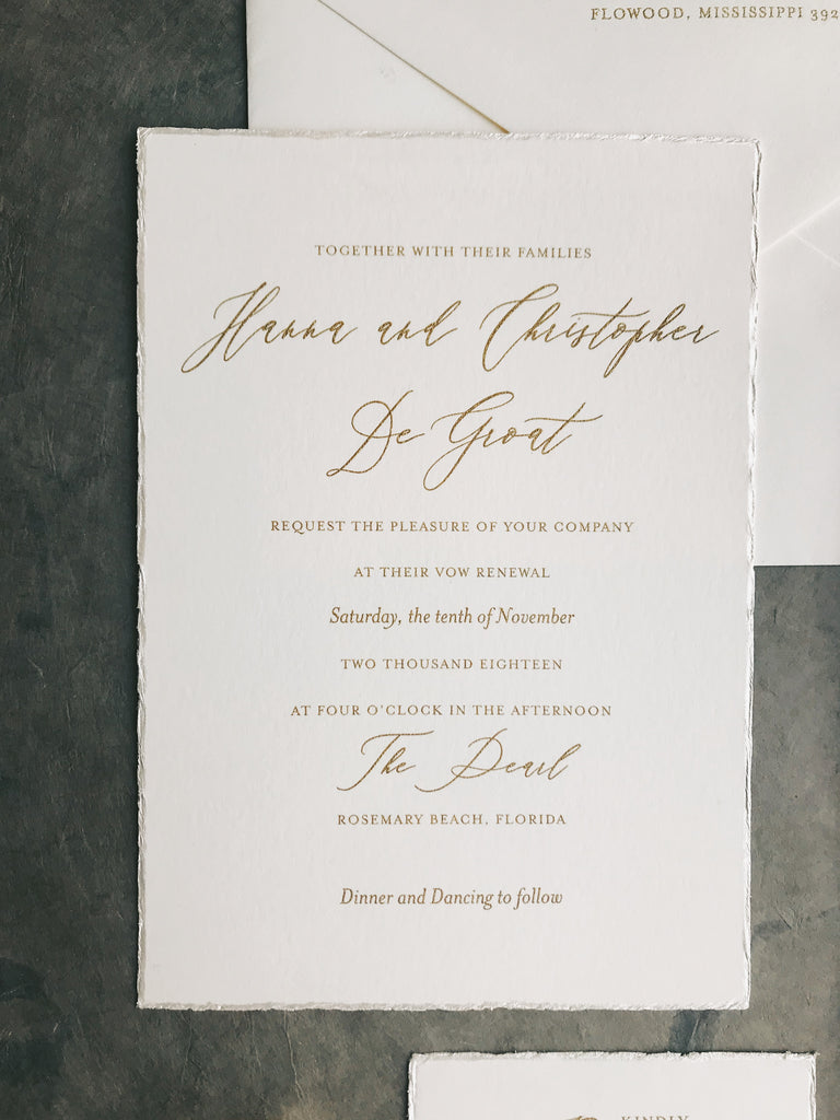 Hanna Wedding Invitation - Deposit Listing – Fresh Ink