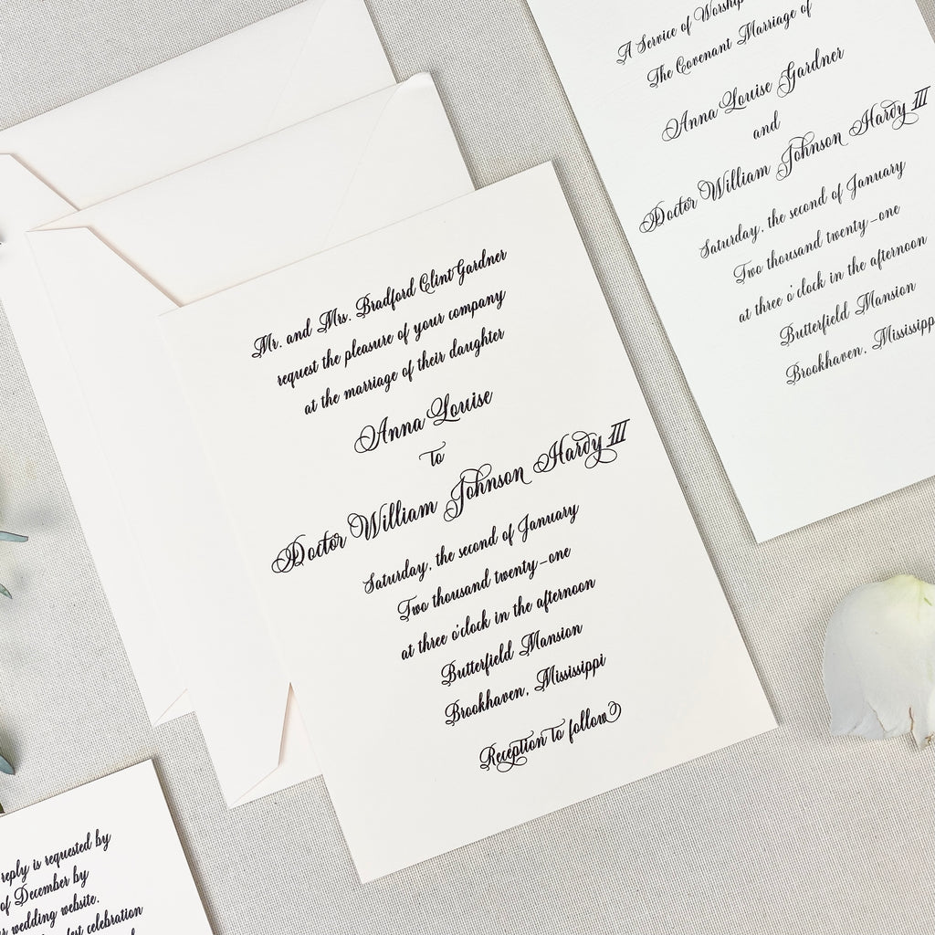 Gardner Wedding Invitation - Deposit Listing – Fresh Ink