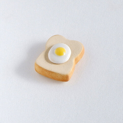 Chopsticks Rest: Morning toast with fried egg Chopstick Rest from Japan: Morning toast with fried egg 2012-060