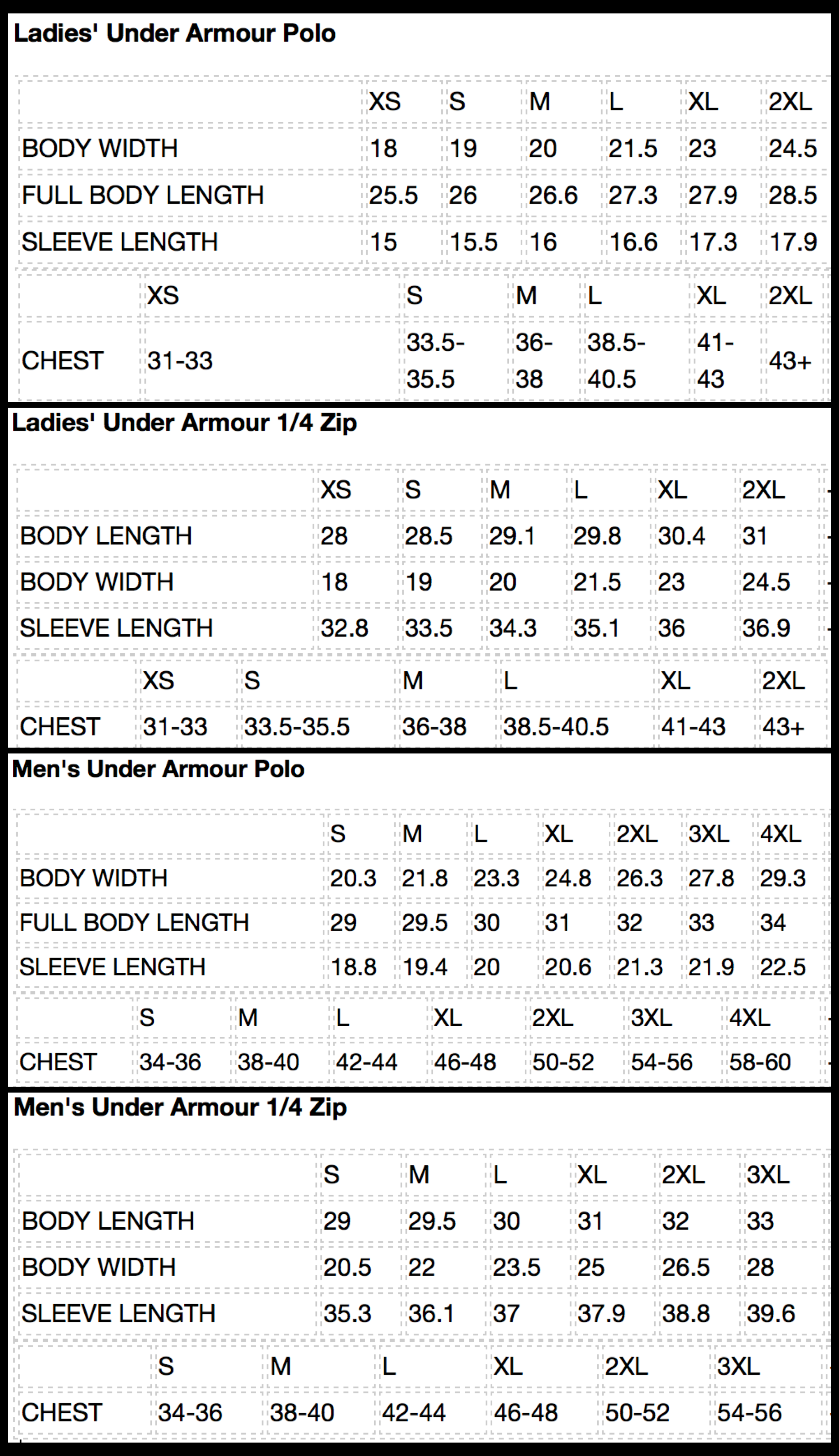under armour men's socks size chart
