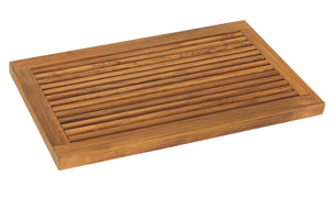 Bare Decor Dasha Spa Bath Or Door Mat In Solid Teak Wood Oiled