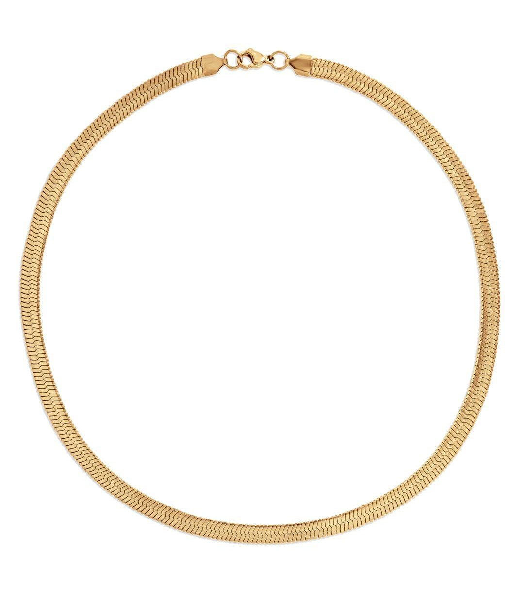 Gold Herringbone Chain from Glazd Jewels