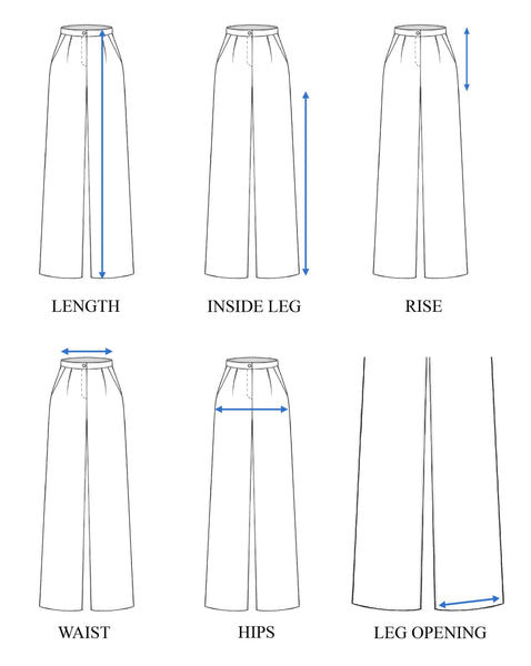 Thierry Colson SHORTS & TROUSERS MEASUREMENT